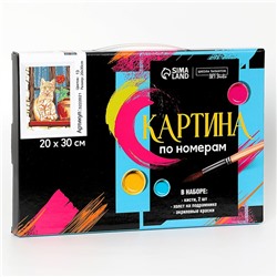 Картина по номерам на холсте с подрамником «Рыжий кот» 20х30 см