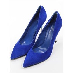 06-A65A-585M BLUE Туфли женские (натуральная замша)