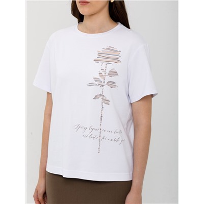 Футболка белая с принтом