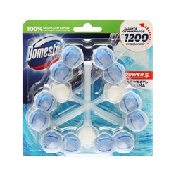 Блок для очищения унитаза, Domestos Power 5 Trio "Свежесть океана", 3 шт, 55 г
