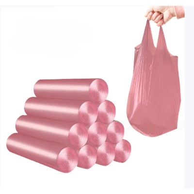 Мешки для мусора с ручкой цветные 40*50 см (17 шт.)