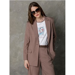 Футболка оверсайз белая с принтом