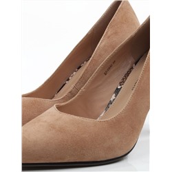 06-HJ-P340 LT.BROWN Туфли женские (натуральная замша)