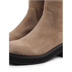 02-E37B-70HL BEIGE Сапоги демисезонные женские (натуральная замша)