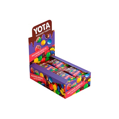 «Yota», драже молочный шоколад в цветной глазури, 40 г (упаковка 20 шт)