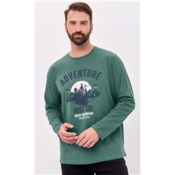 Лонгслив F411-1001-838 d.green