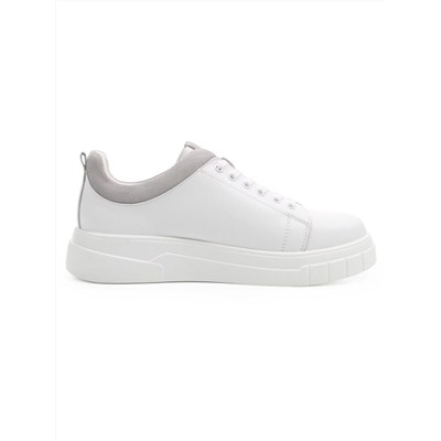 03-YC354-1 WHITE Полуботинки спортивные женские (натуральная кожа, натуральная замша)