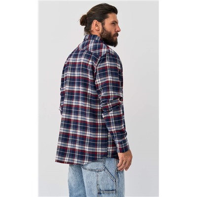 Рубашка F521-0460 blue-red