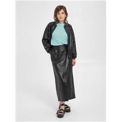 Джемпер мятного цвета ажурной вязки