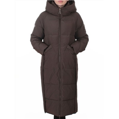 018 GRAY/GREEN Пальто зимнее женское (200 гр. холлофайбер)