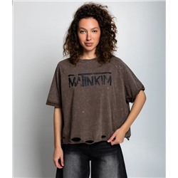 Футболка #КТ01537, коричневый