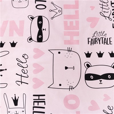 Покрывало 1.5-спальное «Этель» Little crown, 145×210 см, хлопок 100%