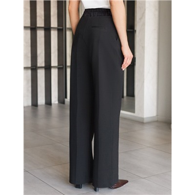 Прямые брюки из джерси на резинке сзади