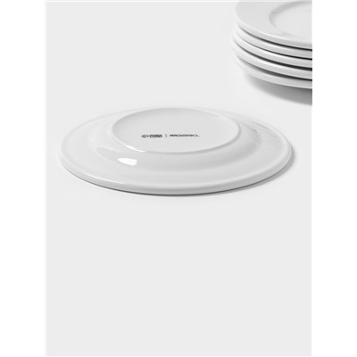 Десертные тарелки Magistro Basic bistro, d=16,5 см, набор 6 шт, белые