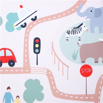 Шторы портьерные «Этель. Город», 145×260 см, 2 шт., габардин