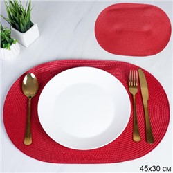 Салфетка для стола овальная / red /уп 6/300/  30х45 см  красная АКЦИЯ