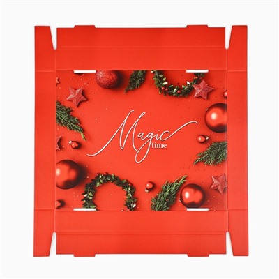 Коробка подарочная новогодняя складная «Magic time», 30 х 24.5 х 15 см, Новый год