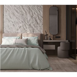 Постельное белье из вареного хлопка ХВ-012 голубая полоса