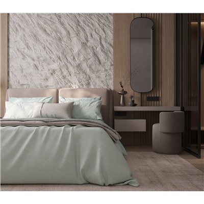 Постельное белье из вареного хлопка ХВ-012 голубая полоса