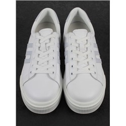 03-YC380-1 WHITE Кроссовки женские (натуральная кожа)