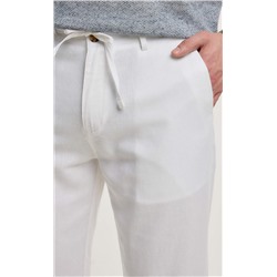 Брюки лен F111-0855 white
