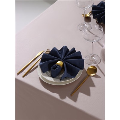 Набор салфеток с декоративными кольцами «Этель» Grey pleasure, 40×40 см - 2 шт., 100% хлопок, саржа 190 г/м²