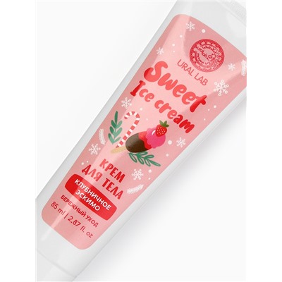 Крем для рук и тела Sweet ice-cream, бережный уход, аромат: клубничное эскимо, 85 мл, URAL LAB