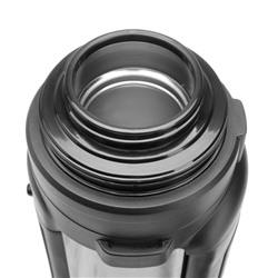 УЦЕНКА Термос, 2 л, Тропа «Мастер К.», с двумя кружками, сохраняет тепло 24 ч, 34×11 см, хром 5256