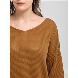 Джемпер вязаный цвета охра