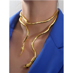 Колье-трансформер «Змея», цвет чернёное золото, 90 см