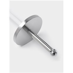 Ёршик для унитаза с подставкой, 9.5×9.5×37 см, хром