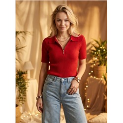 Футболка-поло (вязаный трикотаж)