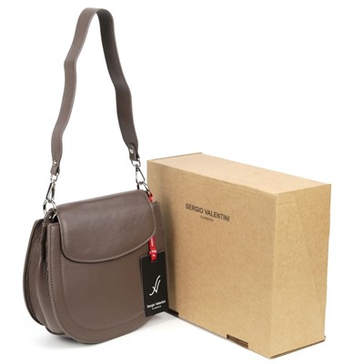 Женская кожаная сумка Sergio Valentini SV-768 Хаки Н-4