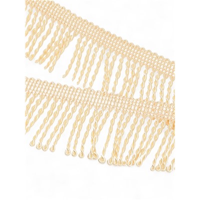 Тесьма декоративная «Бахрома» жгут, 6.5 см, 20 м±0.5, молочная