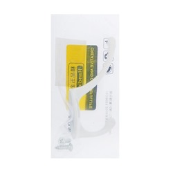 Крючок мебельный ТУНДРА TKd=002 LIGHT, двухрожковый, белый, 4 шт. TMP