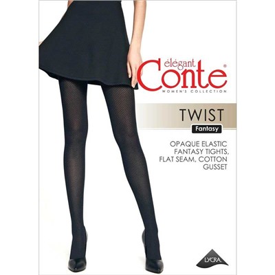Conte Twist, фантазийные колготки из микрофибры 60den