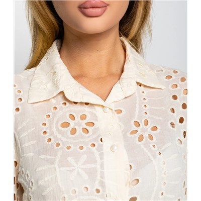 Блуза #ОКТ086009, кремовый