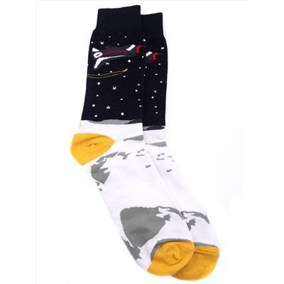 Носки р.40-45 "Космос" Космонавт на луне