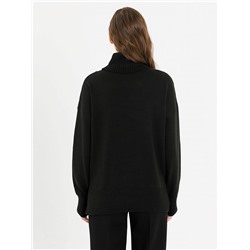 Водолазка вязаная чёрная с длинными рукавами