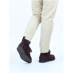 01-908-1B BROWN Ботинки демисезонные женские (натуральная замша)