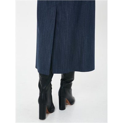 Юбка тёмно-синяя с поясом