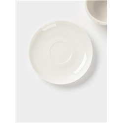 Чайная пара Доляна «Зайка», 2 предмета: чашка 250 мл, блюдце d=15 см, фарфор, белая