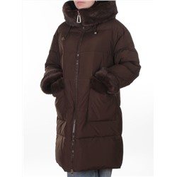 6093 BROWN (COFFEE) Куртка зимняя женская оверсайз (200 гр. холлофайбер)