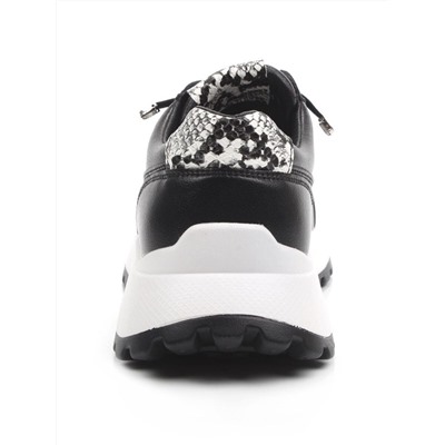 03-A847-10 BLACK Кроссовки женские (натуральная кожа)