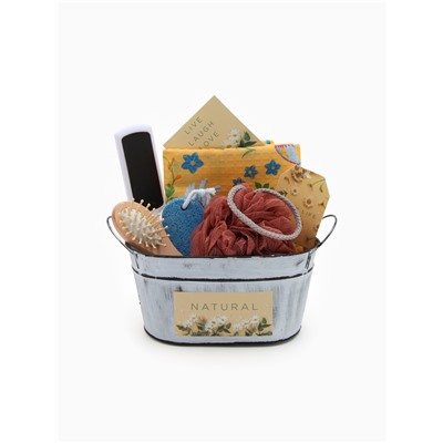 Набор подарочный «Этель» Enjoy life, 5 предметов, полотенце, мочалка, расчёска