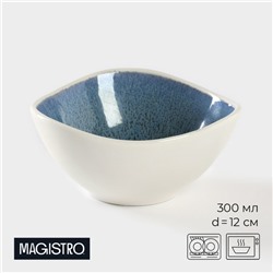 Салатник Magistro Ocean, 300 мл, d=12 см, фарфор, синий, белый