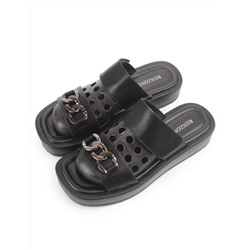 08-PEAG16-2 BLACK Босоножки женские (натуральная кожа)