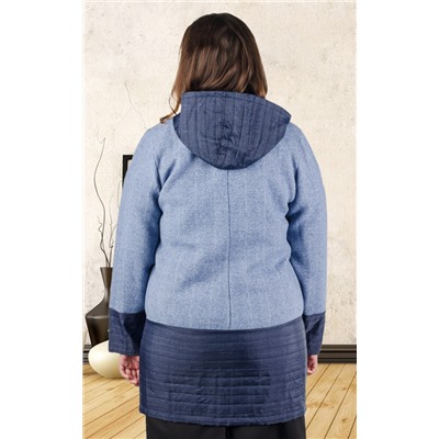 Пальто женское с капюшоном 252151, размер 50-58