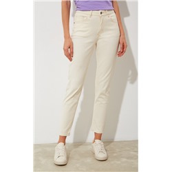 Джинсы женские прямые F312-0124 светло-бежевые
