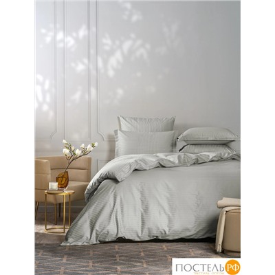 CASSIA ЛЮКС Страйп Сатин сер КПБ 145х215-1/200х220-1/50х70-2/70х70-2, 6 пр., хл/сатин